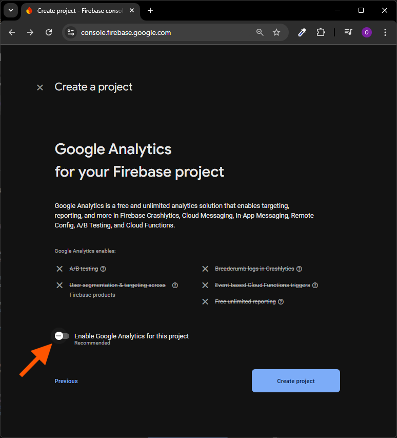 Wyłączanie Google Analytics