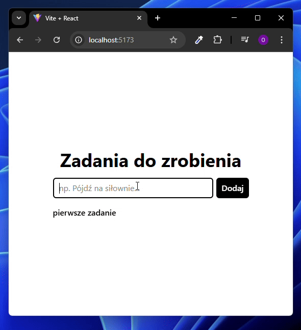 Dodawanie nowego zadania